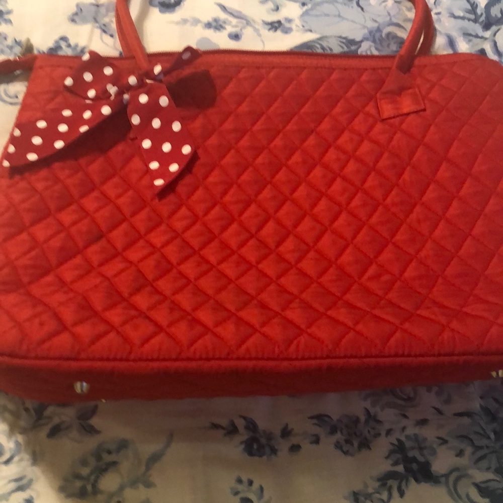 Red tote bag